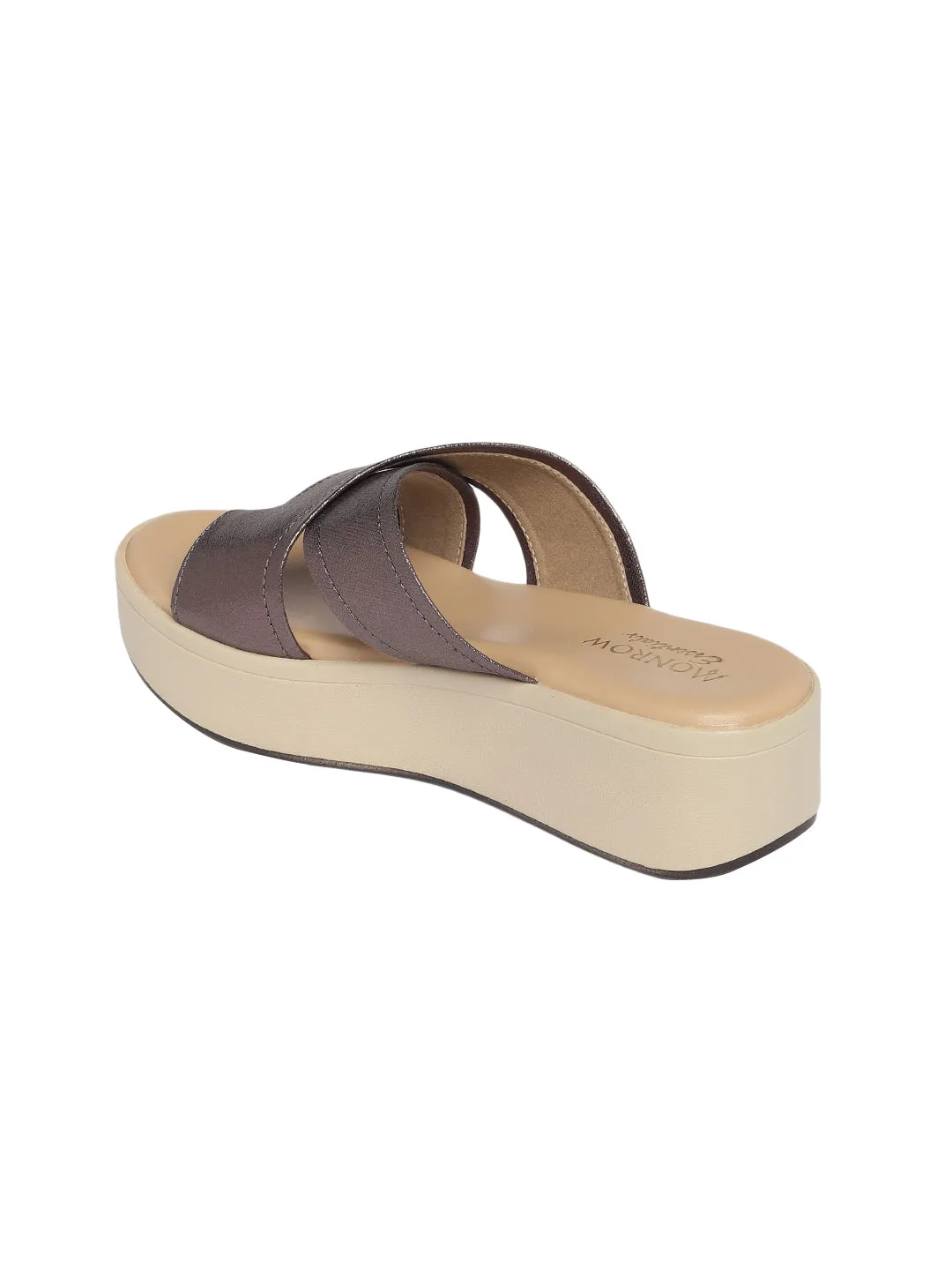 Aadhya Gun Metal Wedge Heels
