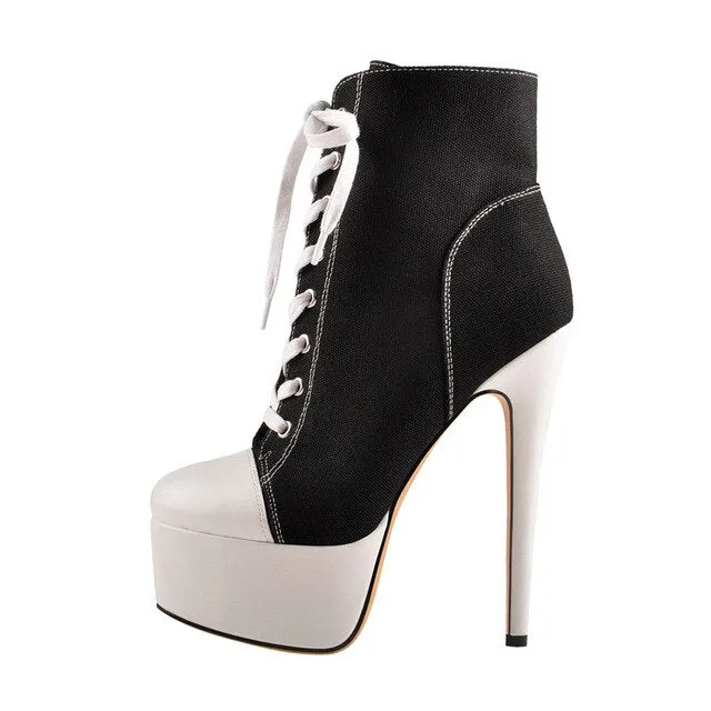 All Star Style Ankle Boots: High Heel Ankle Boots