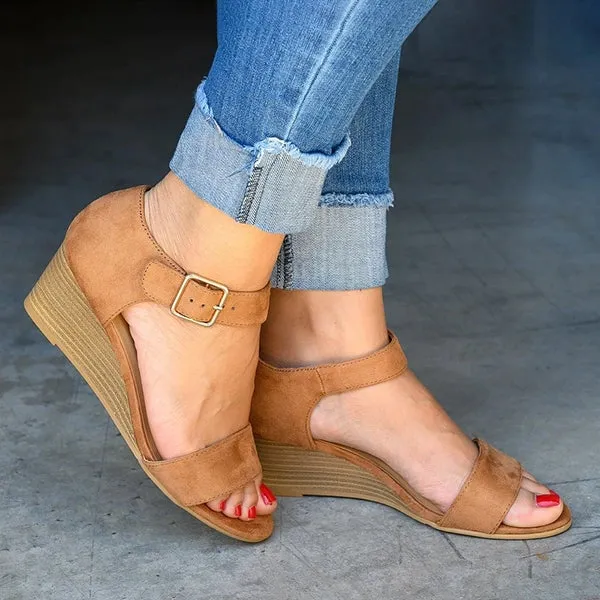 Amozae Daily Comfy Low Heel Wedge Sandals