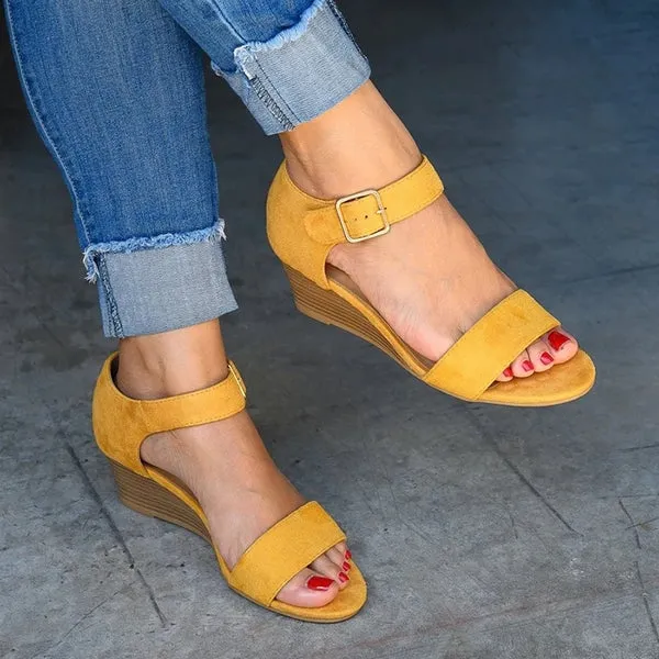 Amozae Daily Comfy Low Heel Wedge Sandals
