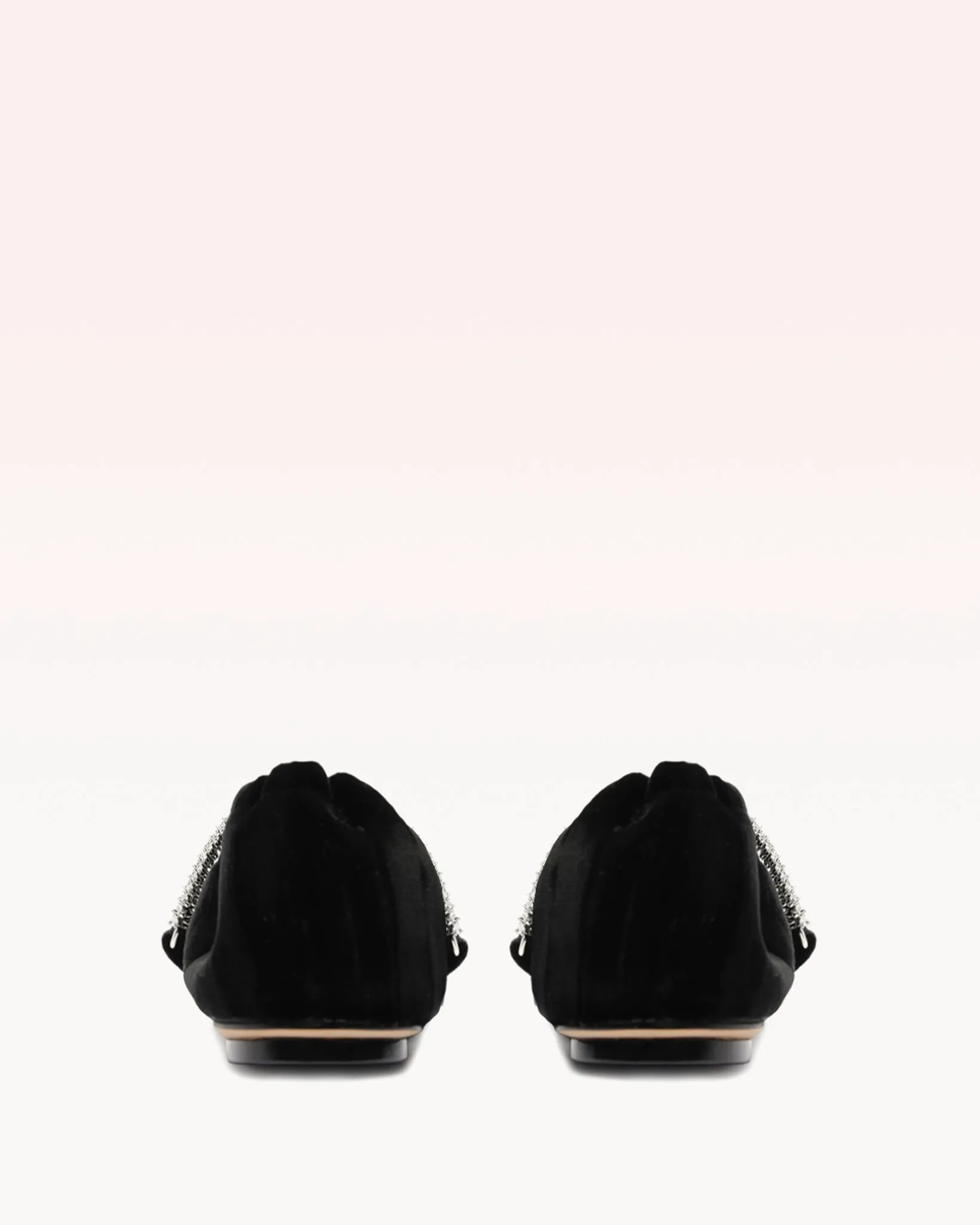 Camila Ballerina Velvet Flat Black