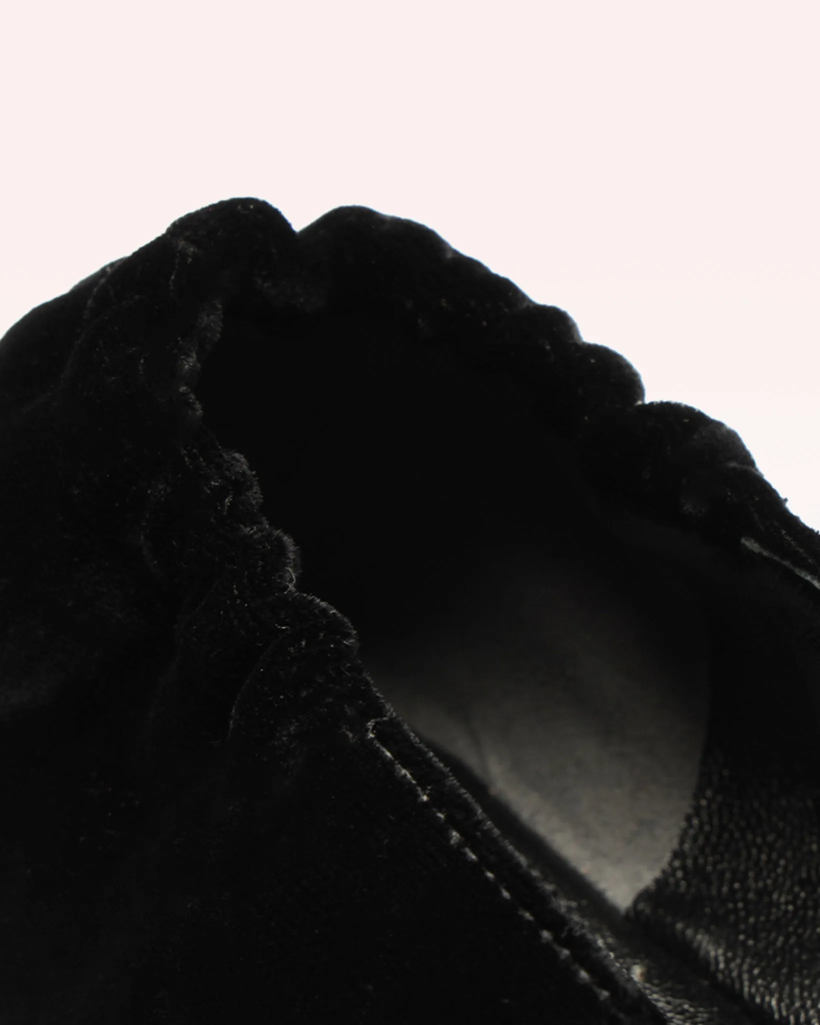 Camila Ballerina Velvet Flat Black