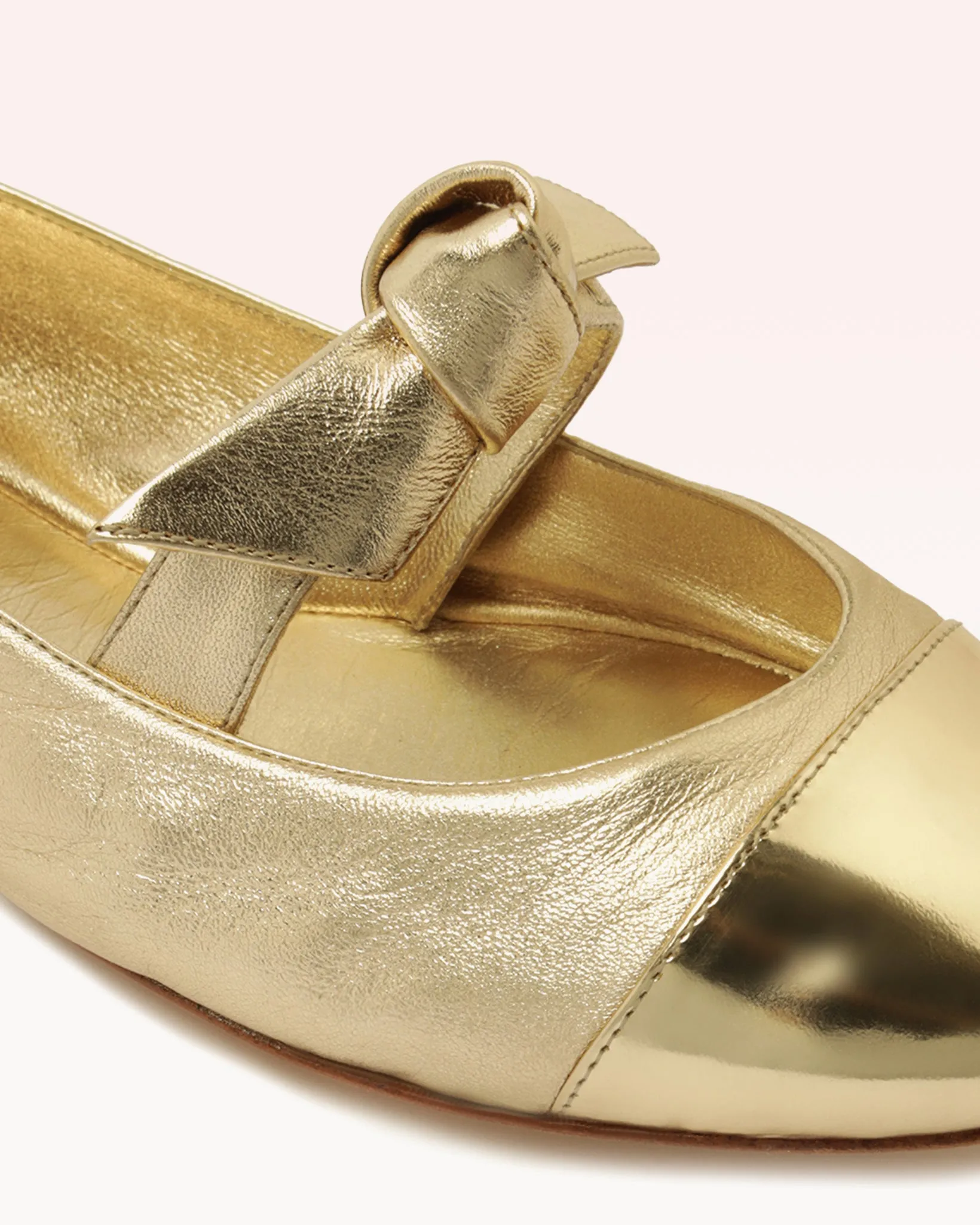 Clarita Ballerina Flat Golden