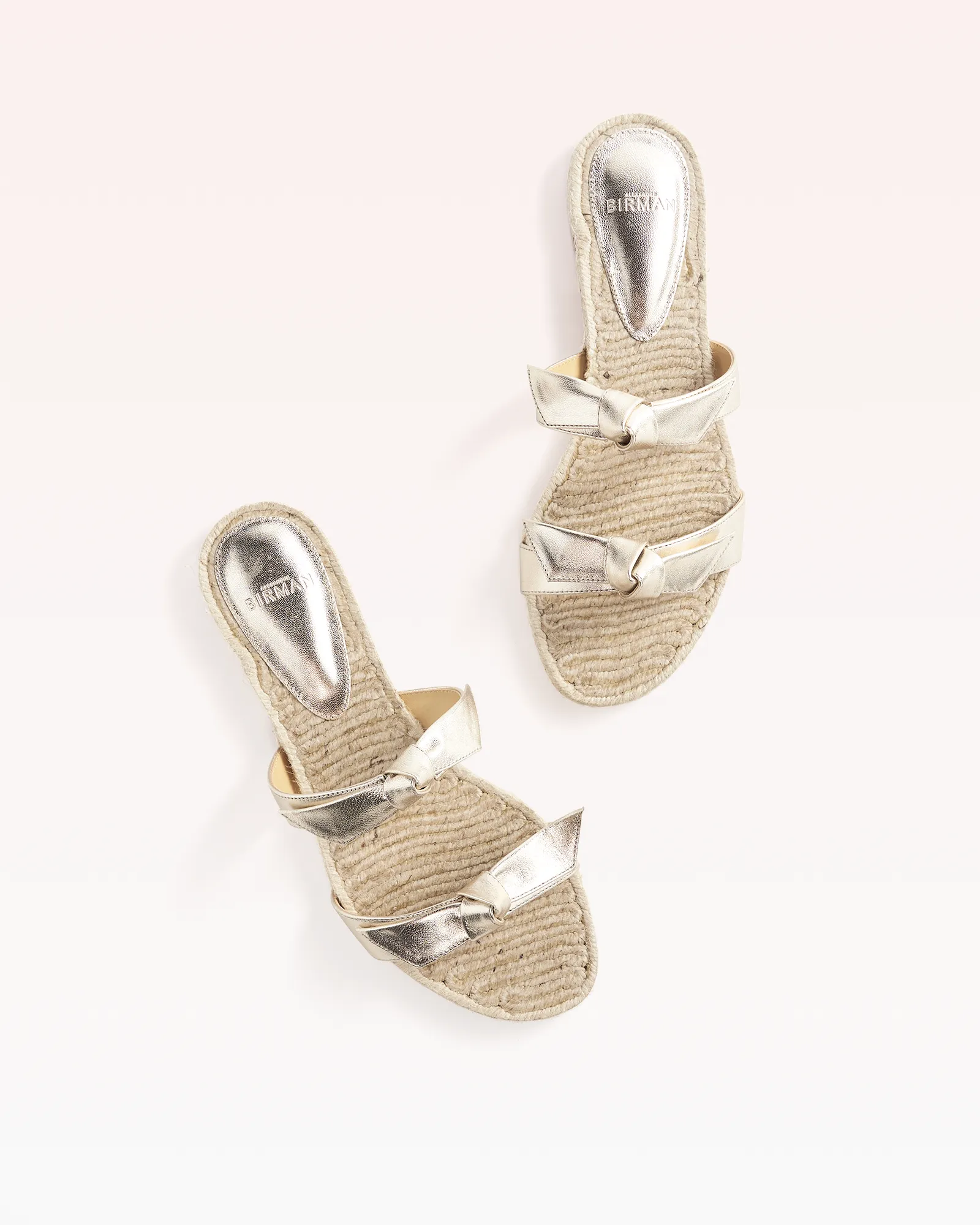 Clarita Flat Metallic Golden