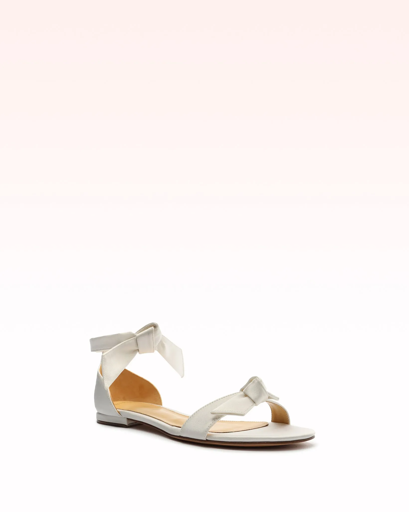 Clarita Flat Satin White