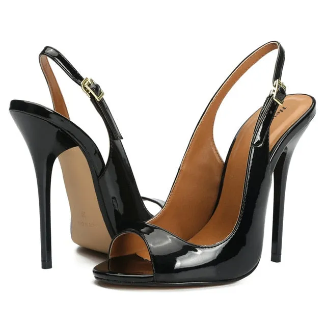 Coco Slingback Peeptoe Heels
