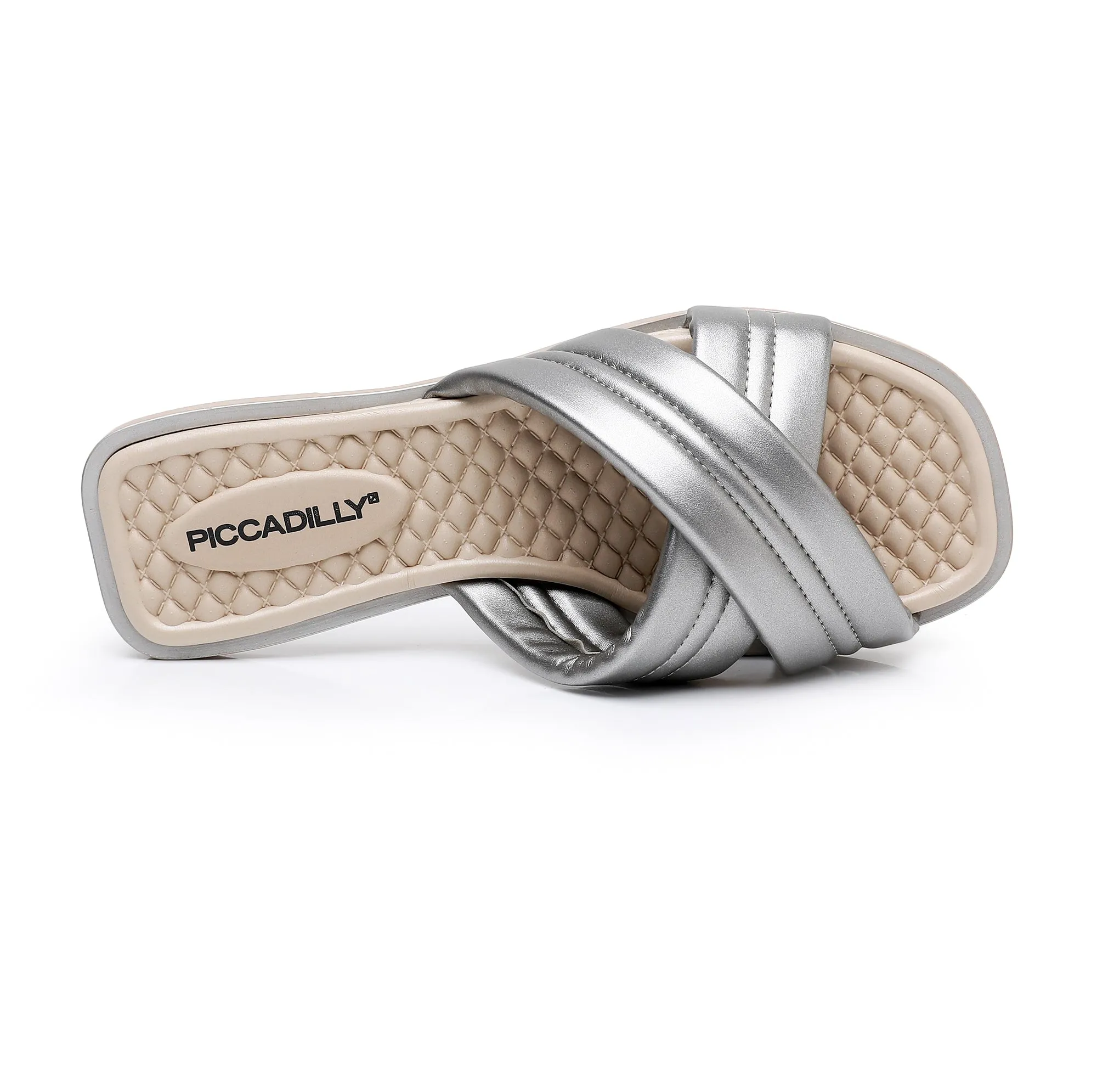 Criss Cross Strap Sandals - Silver (355.006)