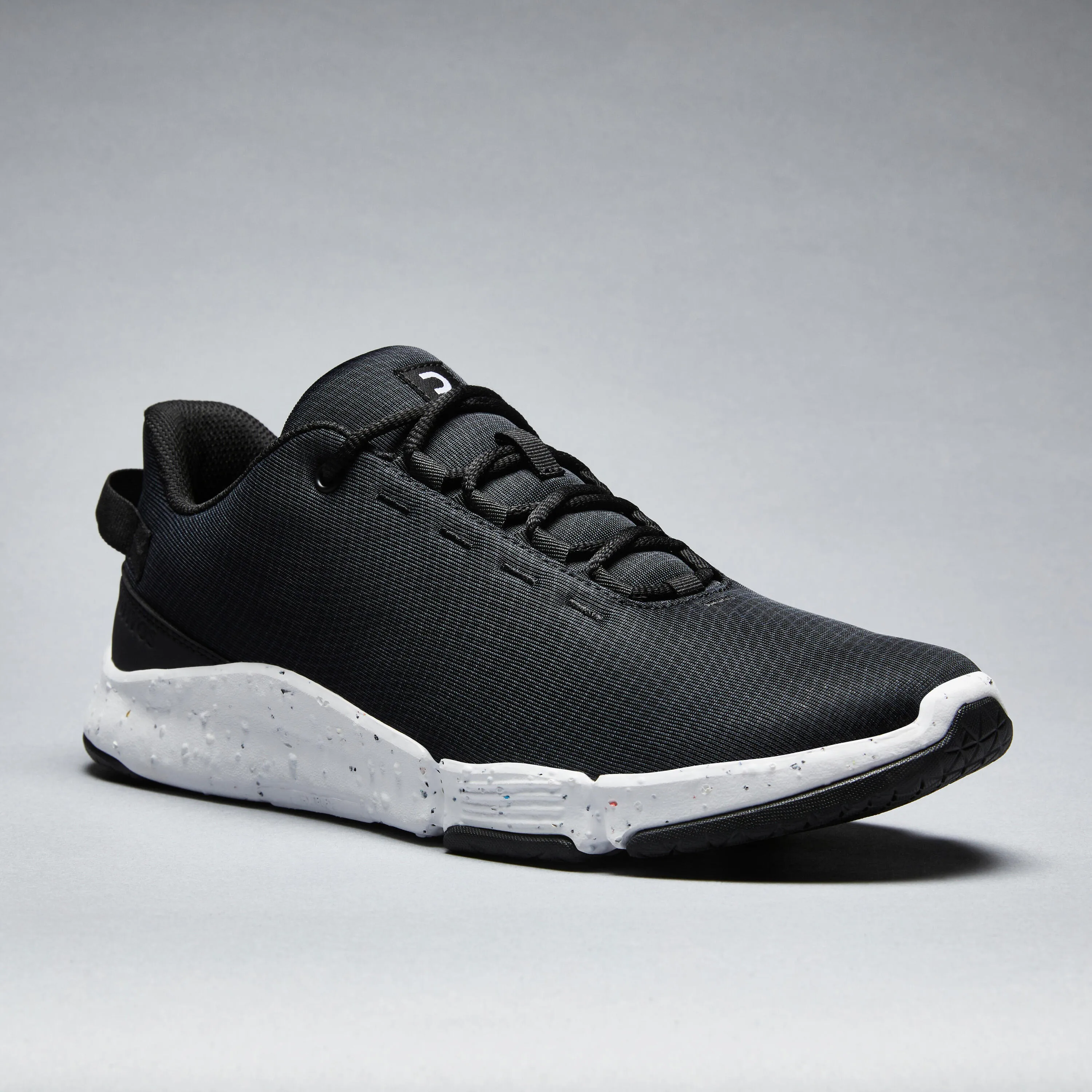 Fitness shoes 100 sneakers men's DOMYOS, black/black/white