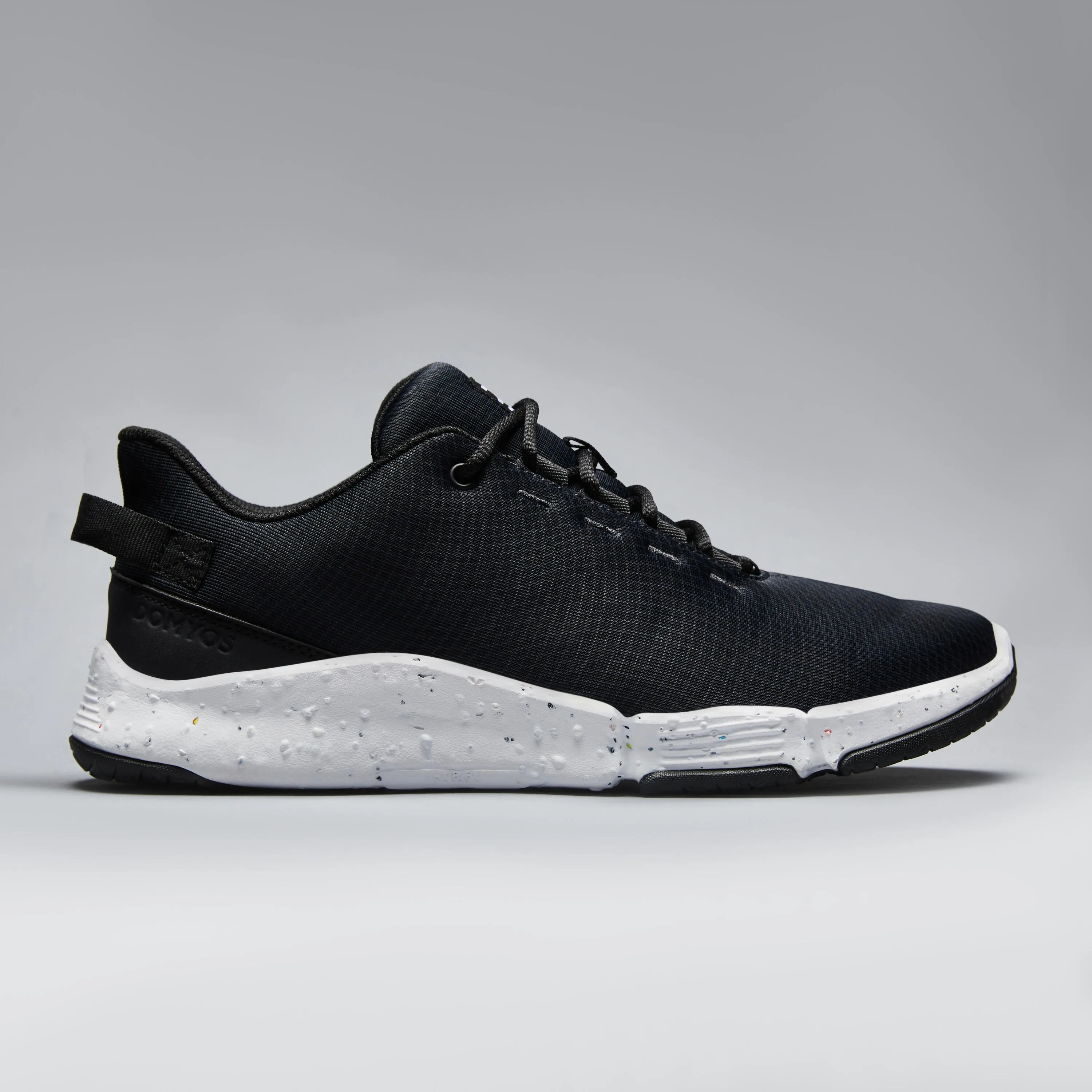 Fitness shoes 100 sneakers men's DOMYOS, black/black/white
