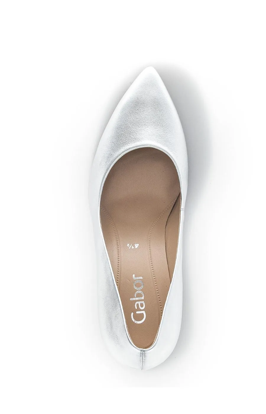 Gabor Court Shoe in Silver