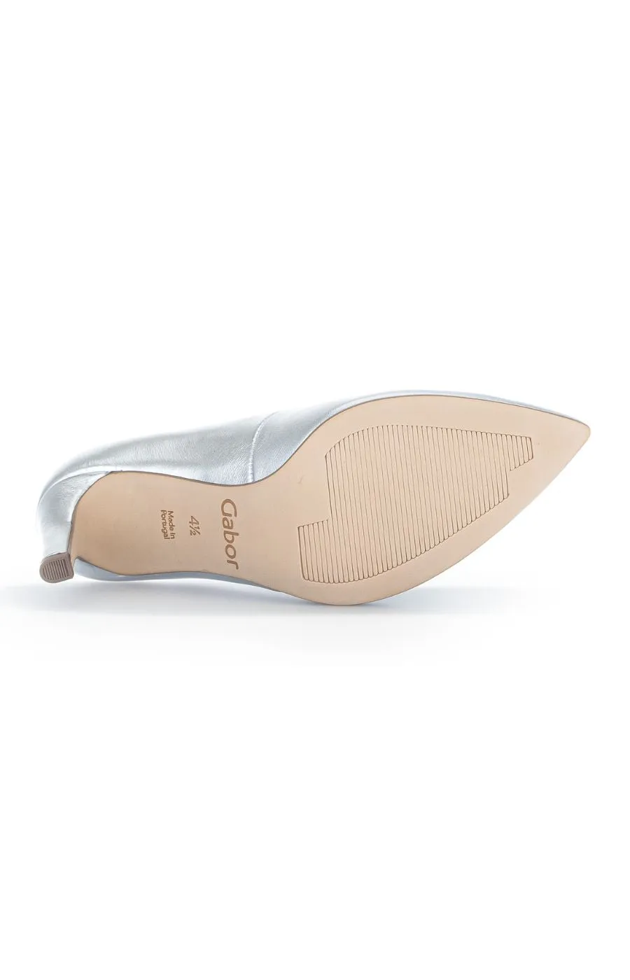 Gabor Court Shoe in Silver