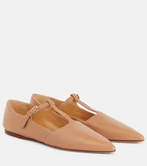 Lola Gabriela Hearst leather ballerinas, brown