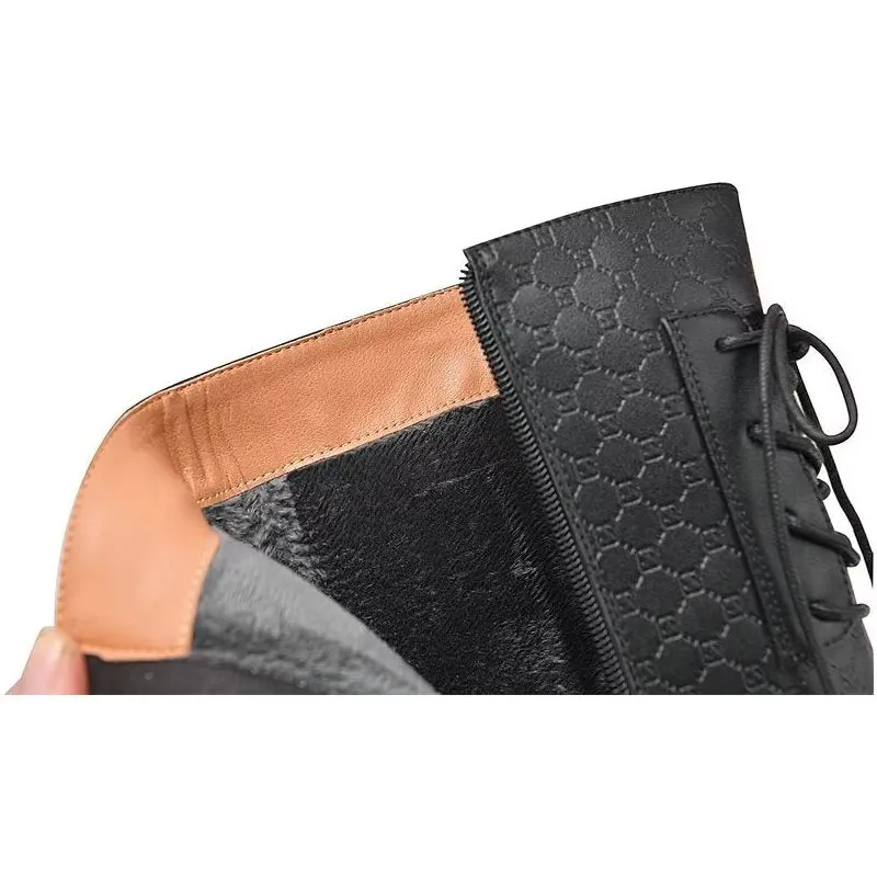 LuxeLeather Exotic Tall Shaft Statement Boots