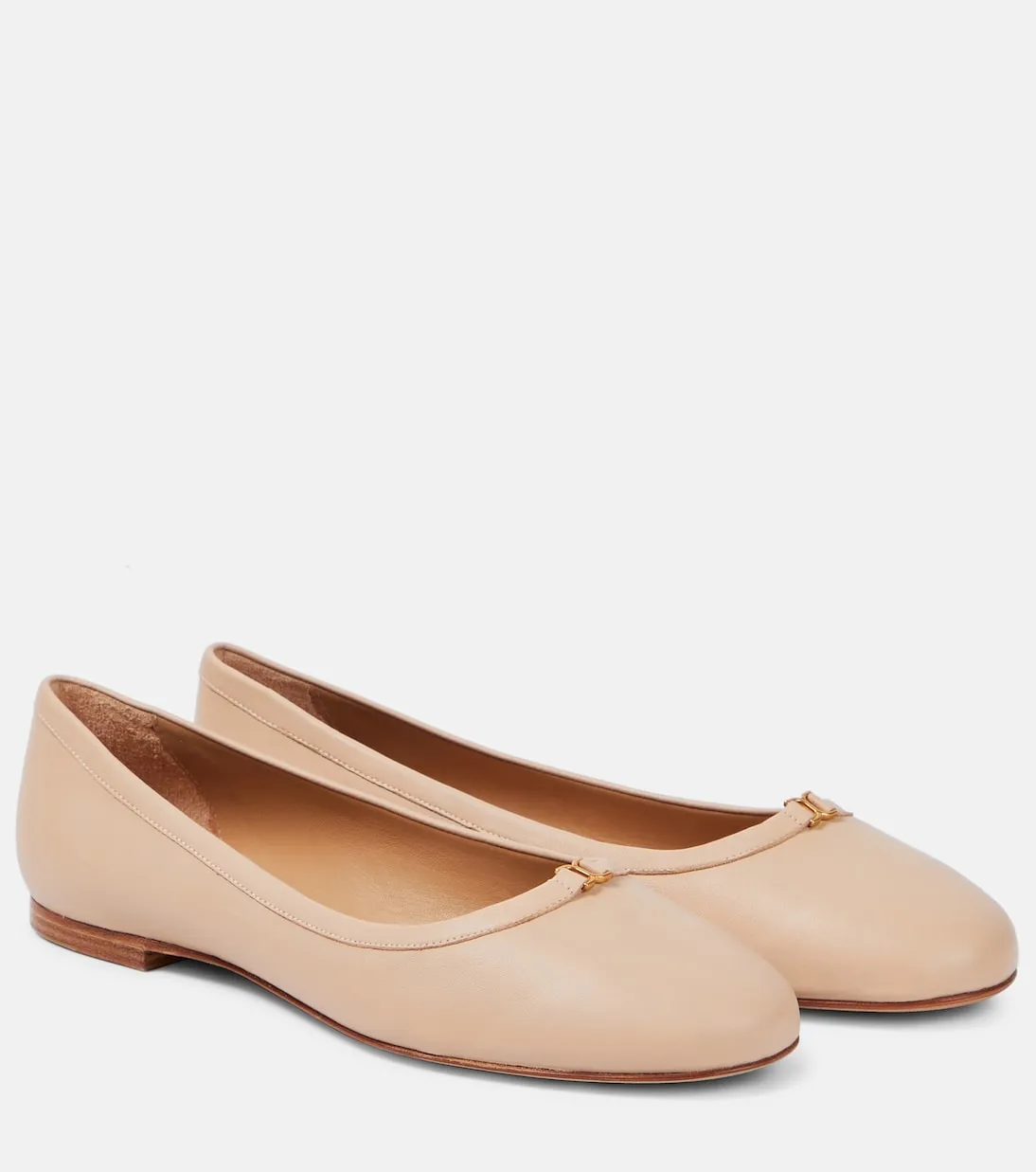 Marcie Chloé leather ballet flats, neutral