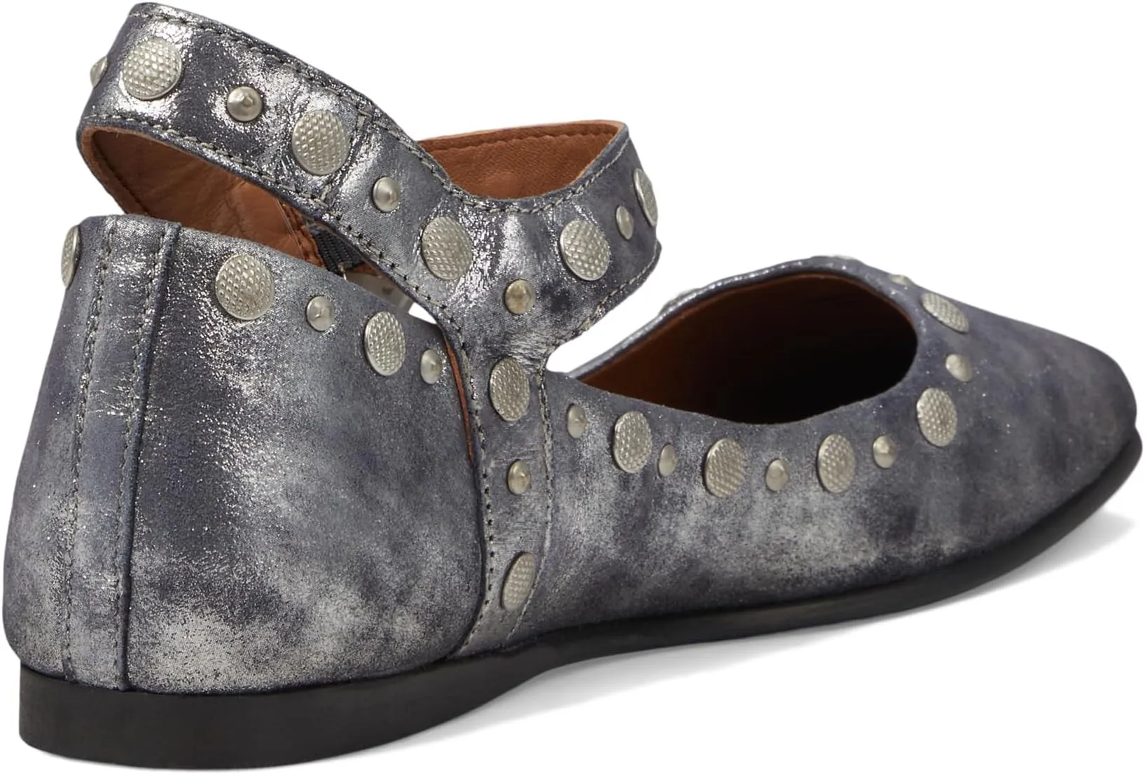 Mystic Mary Jane Flat Free People Ballet Shoes, Silver Distress