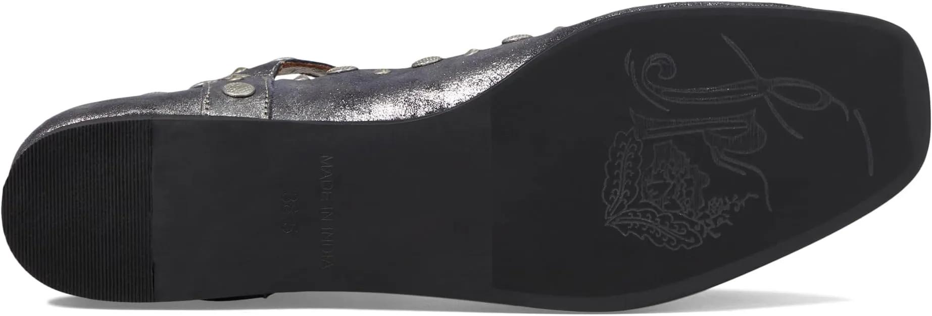 Mystic Mary Jane Flat Free People Ballet Shoes, Silver Distress