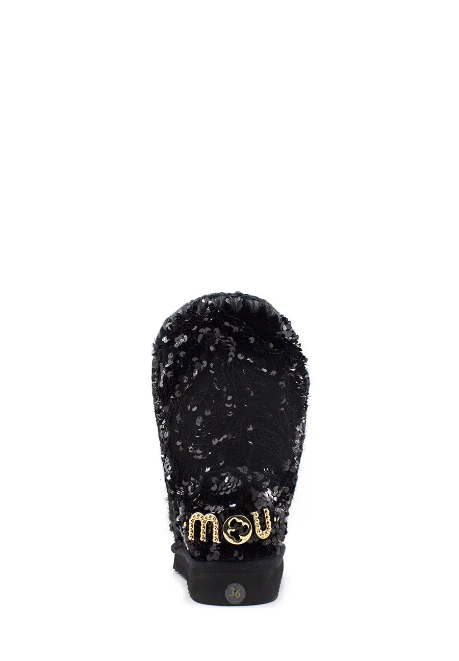 Stivaletto Eskimo 24 Big Logo Studs paillettes nero Mou