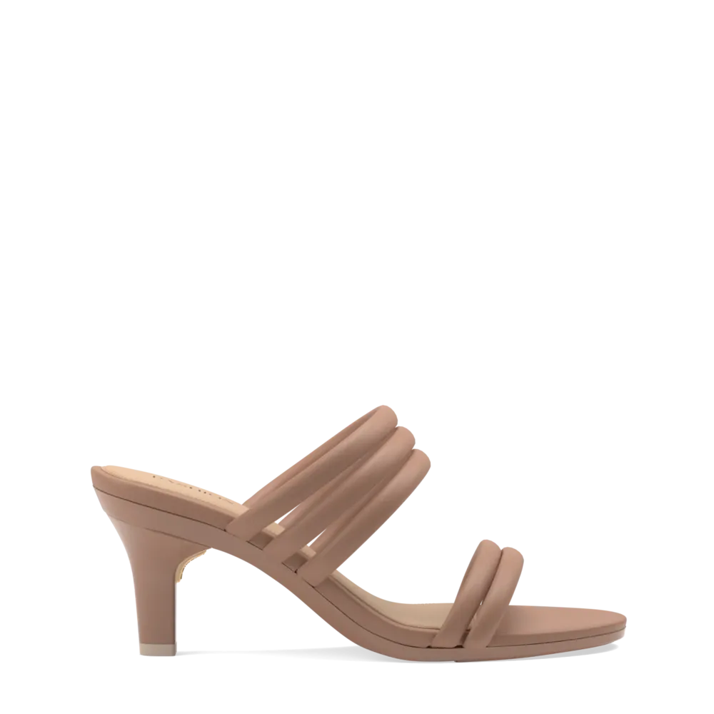 The Slide - Latte Leather Rope 3 Stiletto