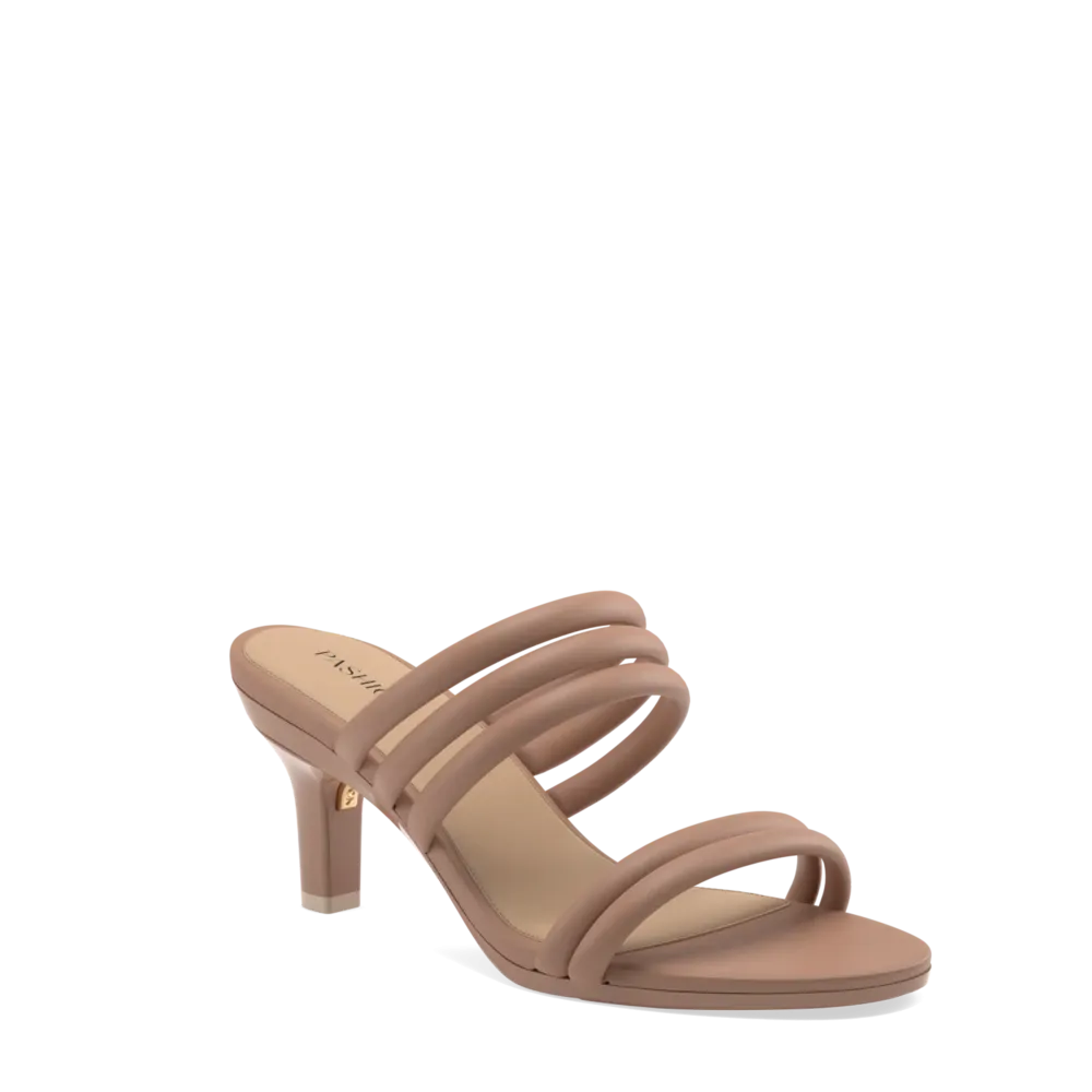 The Slide - Latte Leather Rope 3 Stiletto