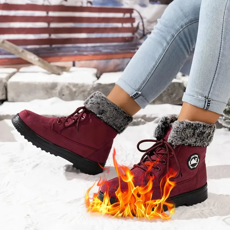 Waterdichte snowboots - warm, met fleece gevoerd en antislip