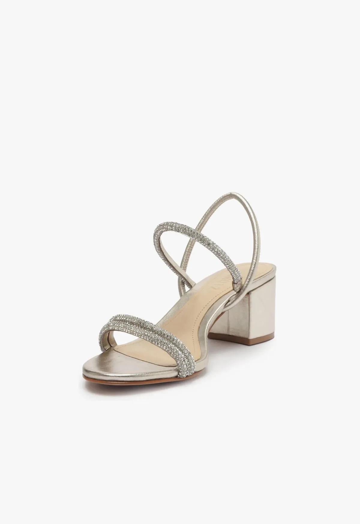 Whiteley Block Metallic Leather Sandal
