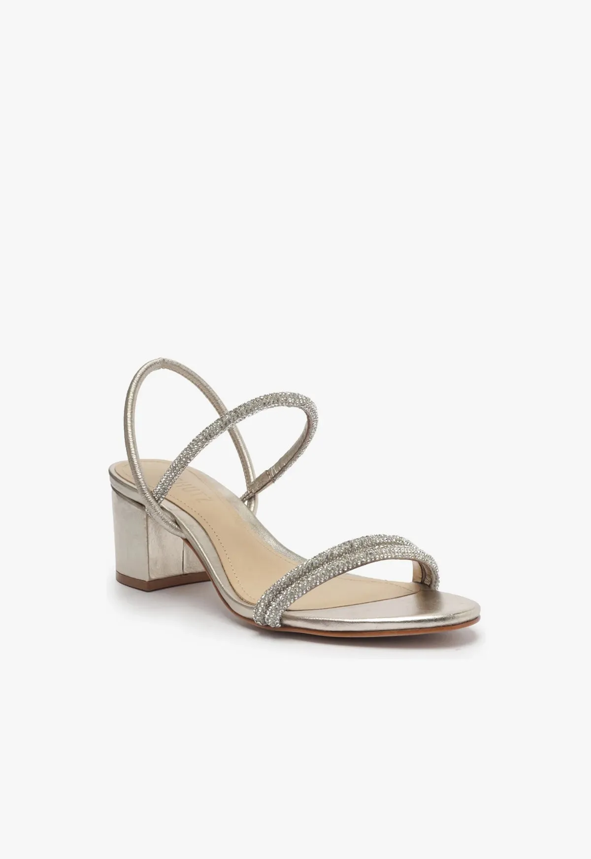 Whiteley Block Metallic Leather Sandal