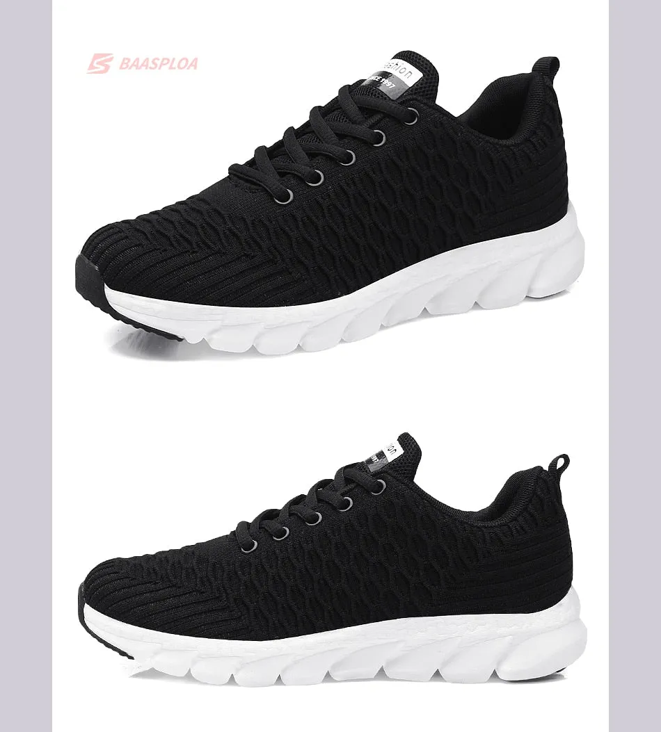 Women's Sneaker Fitness Shoes Lace up Non-Slip Soft Tennis Shoes Lace-up Lightweight Jogging Walking Breathable Sneakers