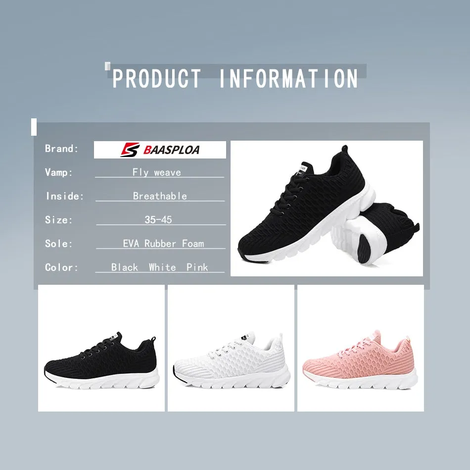 Women's Sneaker Fitness Shoes Lace up Non-Slip Soft Tennis Shoes Lace-up Lightweight Jogging Walking Breathable Sneakers