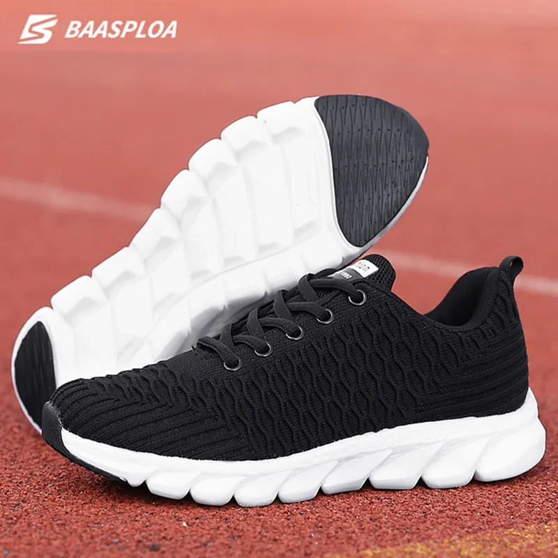 Women's Sneaker Fitness Shoes Lace up Non-Slip Soft Tennis Shoes Lace-up Lightweight Jogging Walking Breathable Sneakers