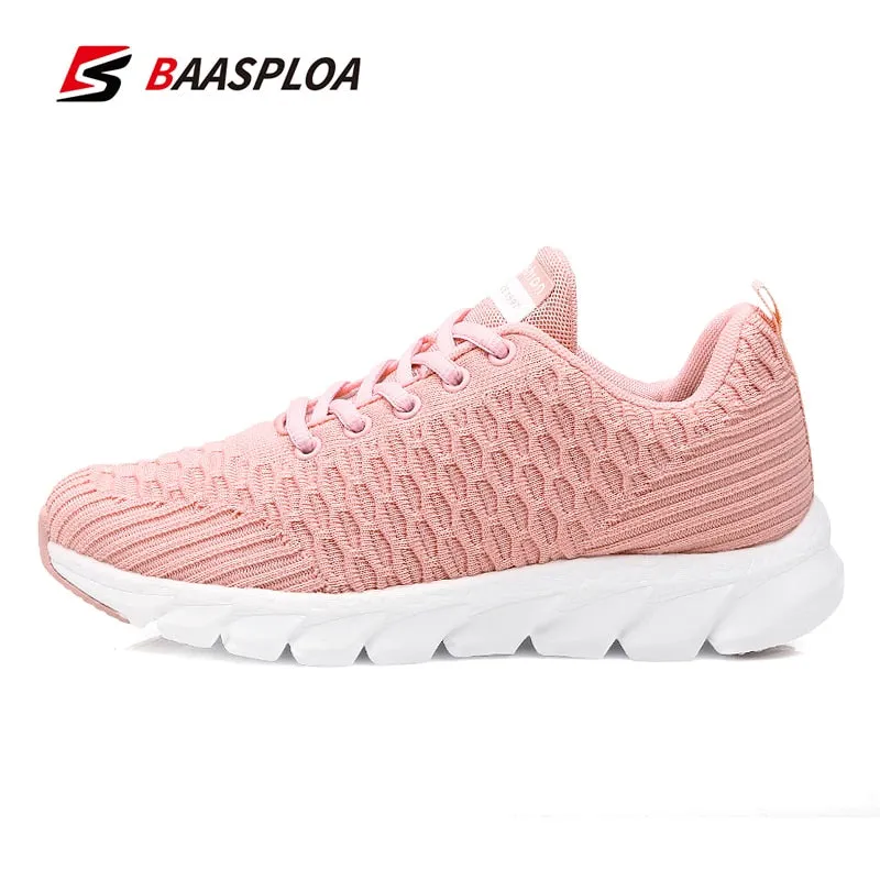 Women's Sneaker Fitness Shoes Lace up Non-Slip Soft Tennis Shoes Lace-up Lightweight Jogging Walking Breathable Sneakers