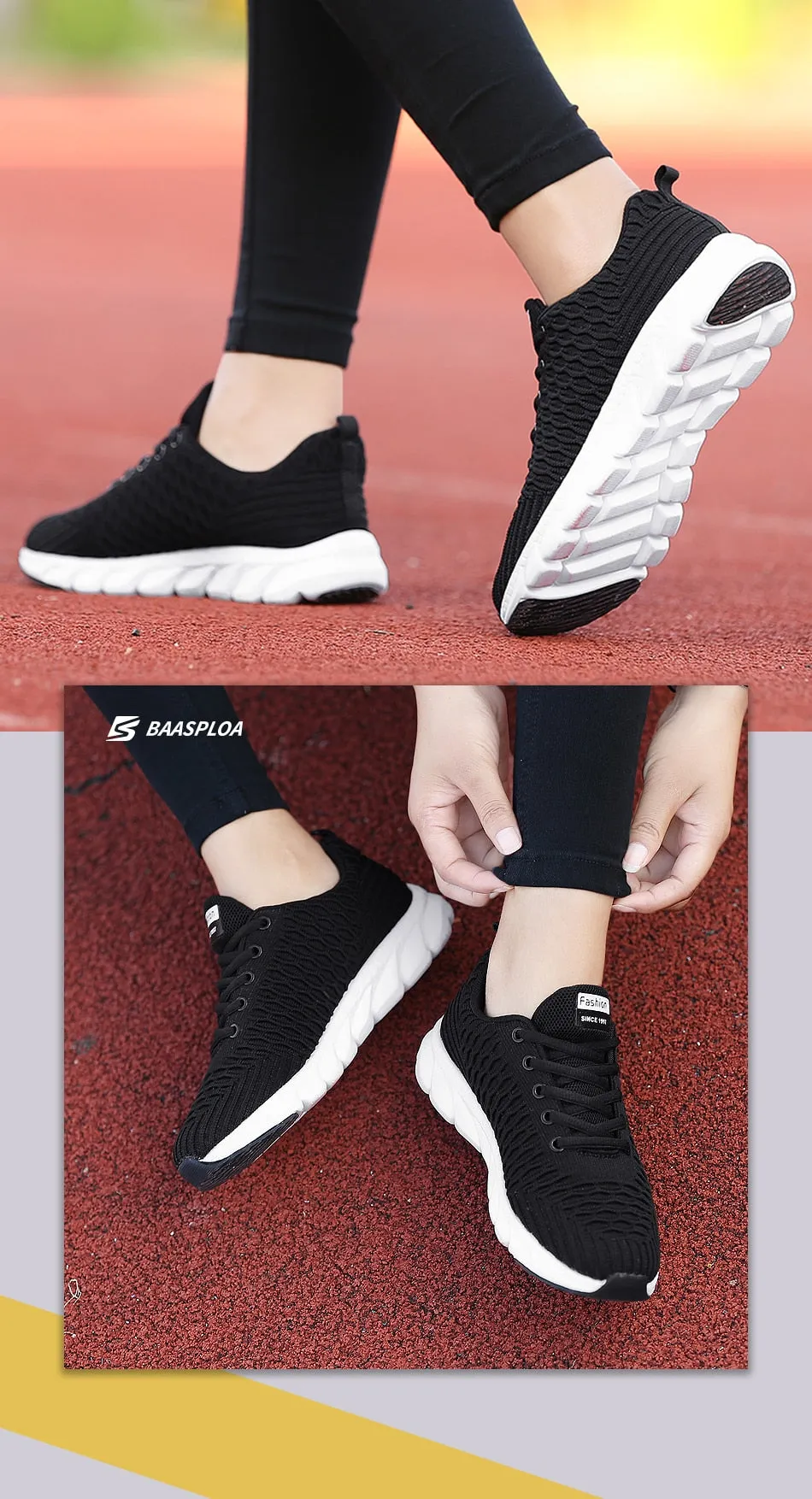 Women's Sneaker Fitness Shoes Lace up Non-Slip Soft Tennis Shoes Lace-up Lightweight Jogging Walking Breathable Sneakers